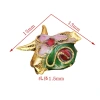 Traditional high-temperature cloisonne enamel flower silver blue DIY jewelry accessories, pearl Cloisonne 13*13mm small swallow fish Item Picture